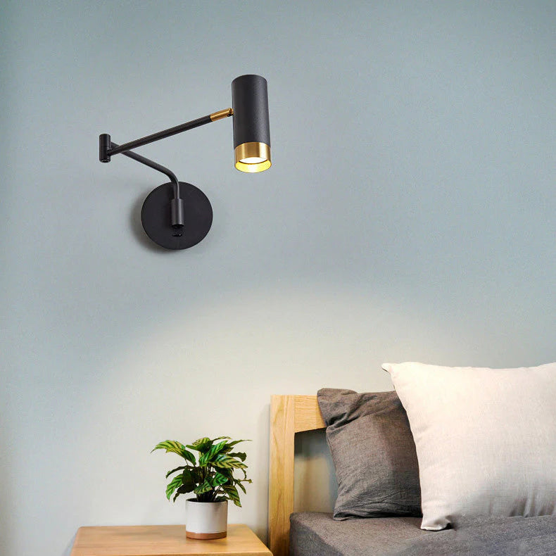 Minimalist Nordic Wall-Mounted Bedside Lamp with Pivot Arm