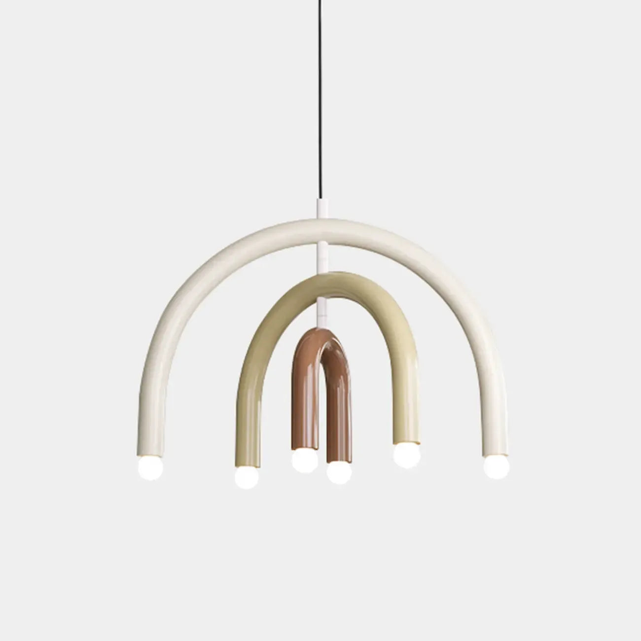 Creative Rainbow LED Metal Pendant Light for Bedroom, Living Room, Restaurant, Café, and Dining Room