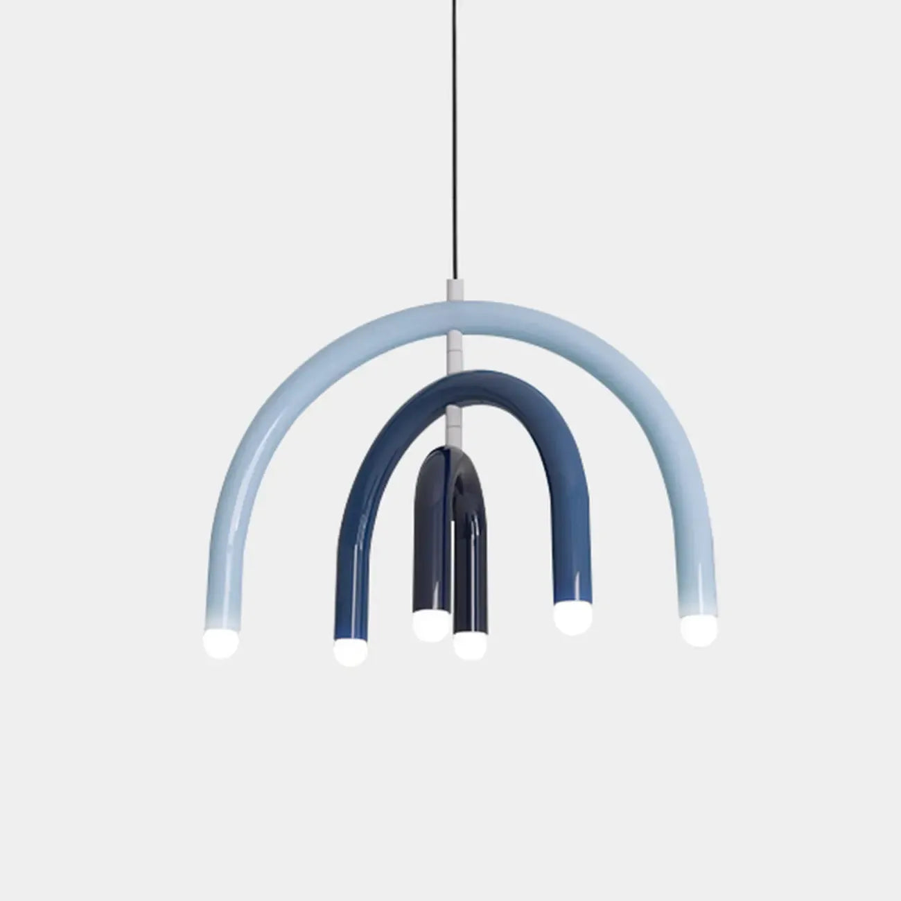 Creative Rainbow LED Metal Pendant Light for Bedroom, Living Room, Restaurant, Café, and Dining Room