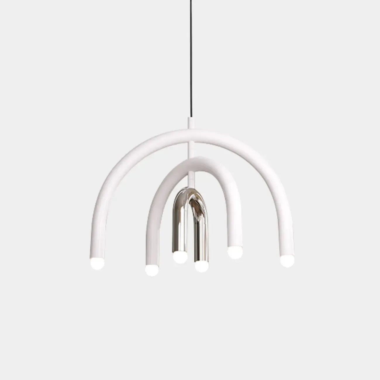 Creative Rainbow LED Metal Pendant Light for Bedroom, Living Room, Restaurant, Café, and Dining Room