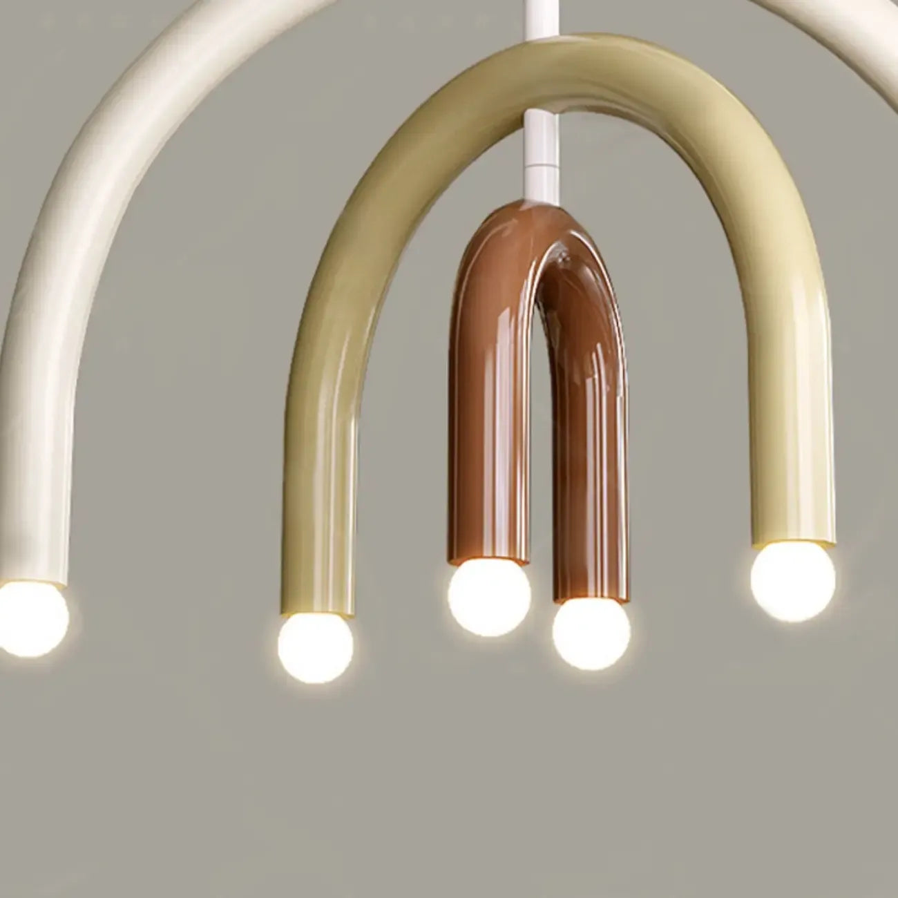 Creative Rainbow LED Metal Pendant Light for Bedroom, Living Room, Restaurant, Café, and Dining Room