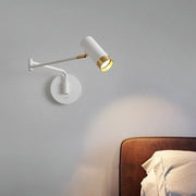 Minimalist Nordic Wall-Mounted Bedside Lamp with Pivot Arm