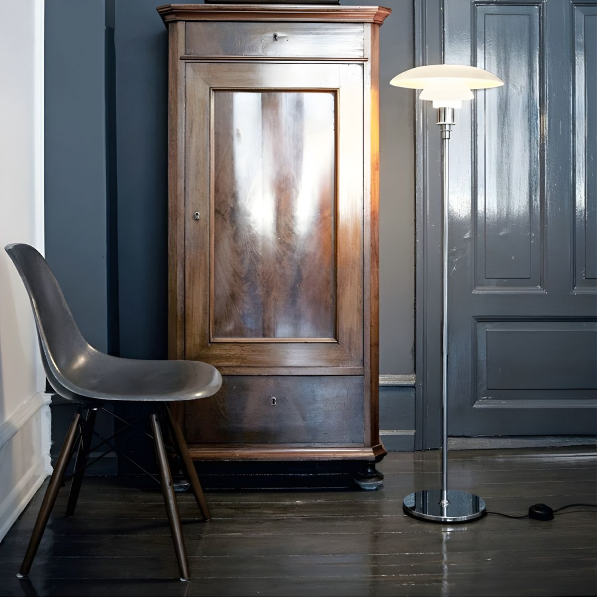 Modern Chrome Floor Lamp for Hotels
