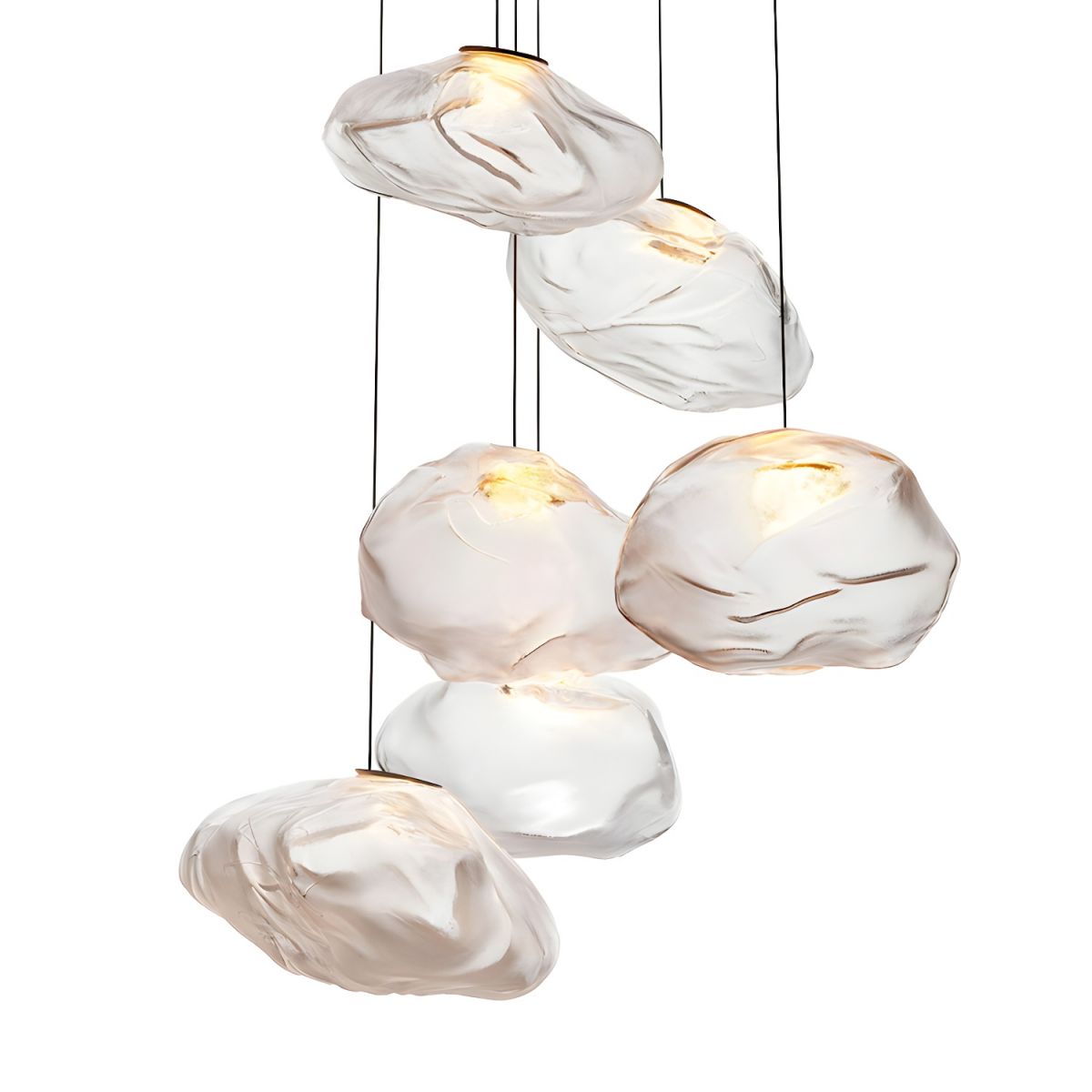 Suspension nordique en verre au Design nuage