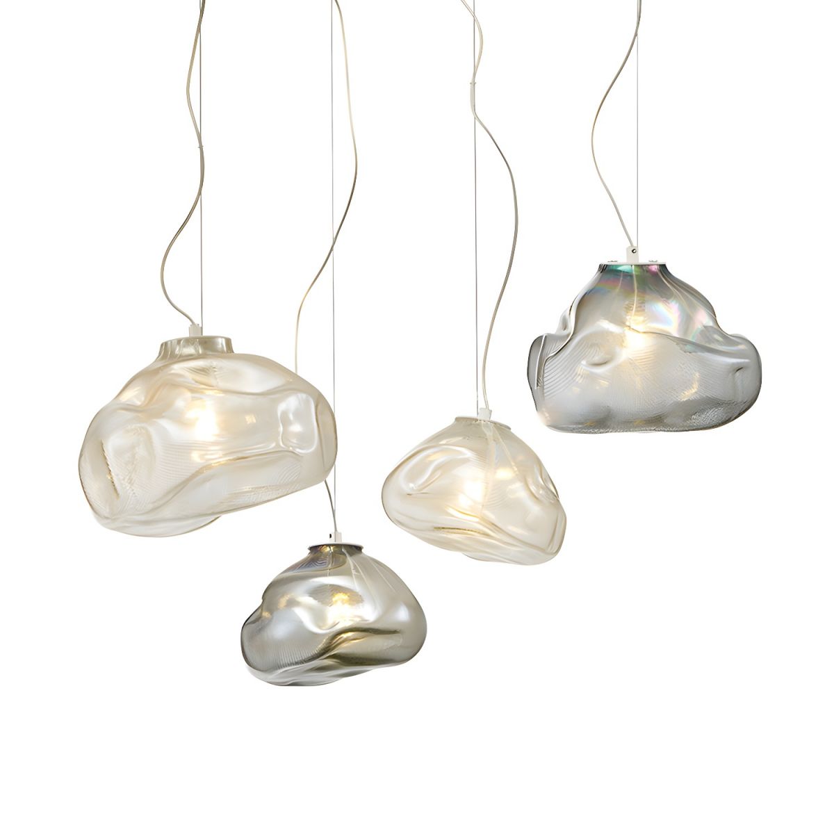 Suspension nordique en verre au Design nuage