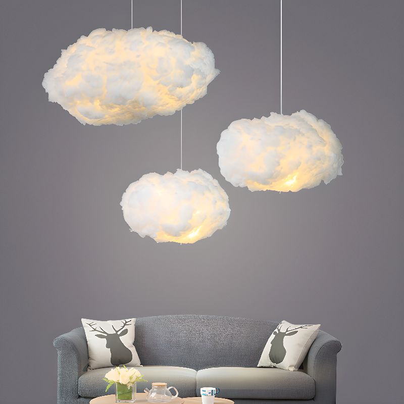 Modern Floating Cloud-Shaped LED Pendant Light for Restaurants