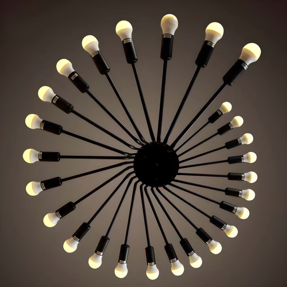 Black Stair-Step Multi-Branch Chandelier