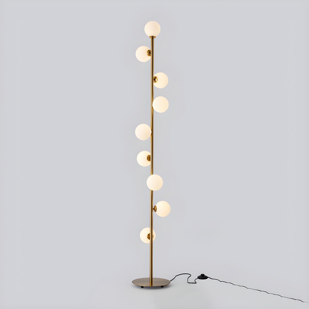Modern LED Floor Lamp with Multiple Glass Balls