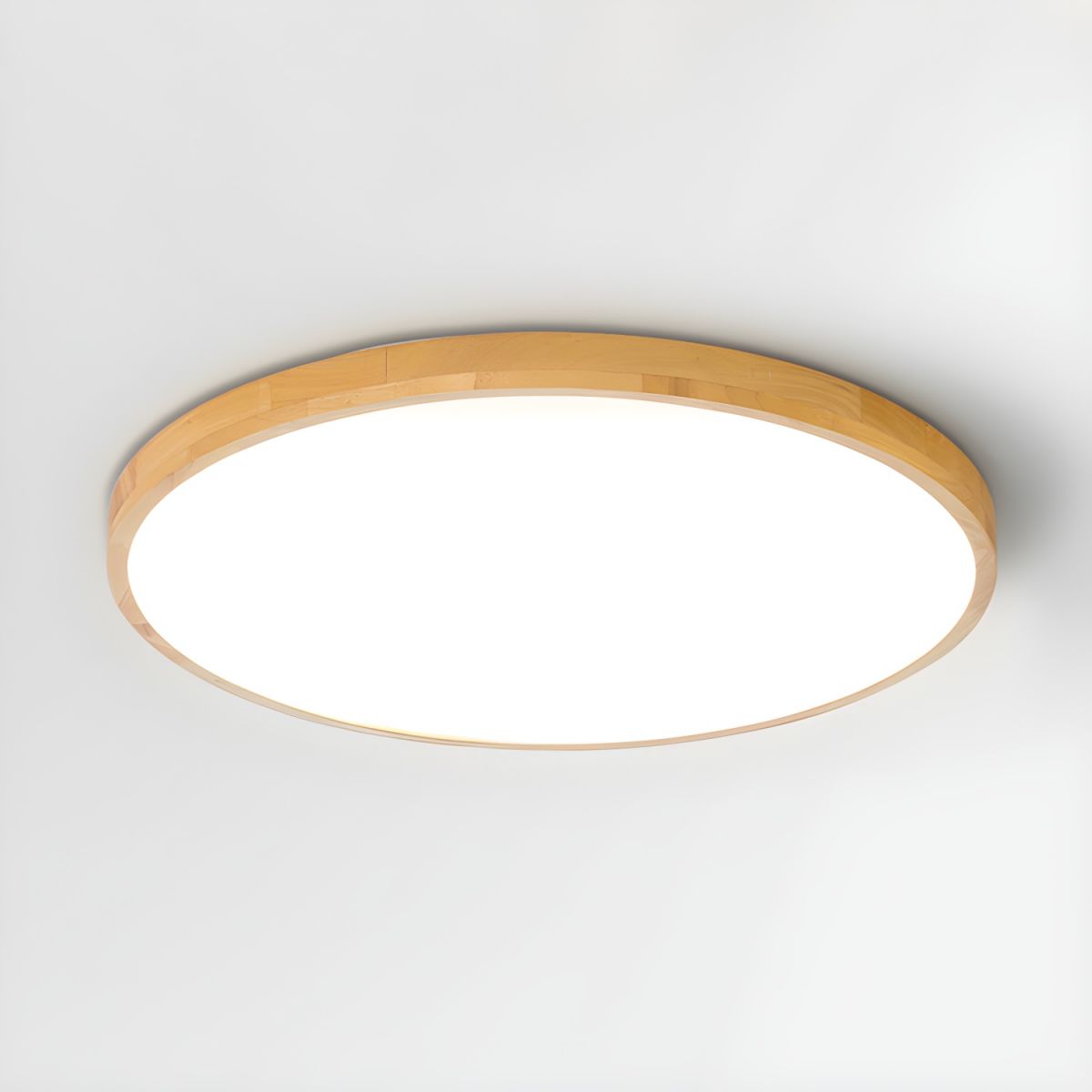 Ultra-Thin Round LED Wood Ceiling Light