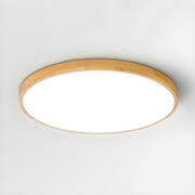 Ultra-Thin Round LED Wood Ceiling Light