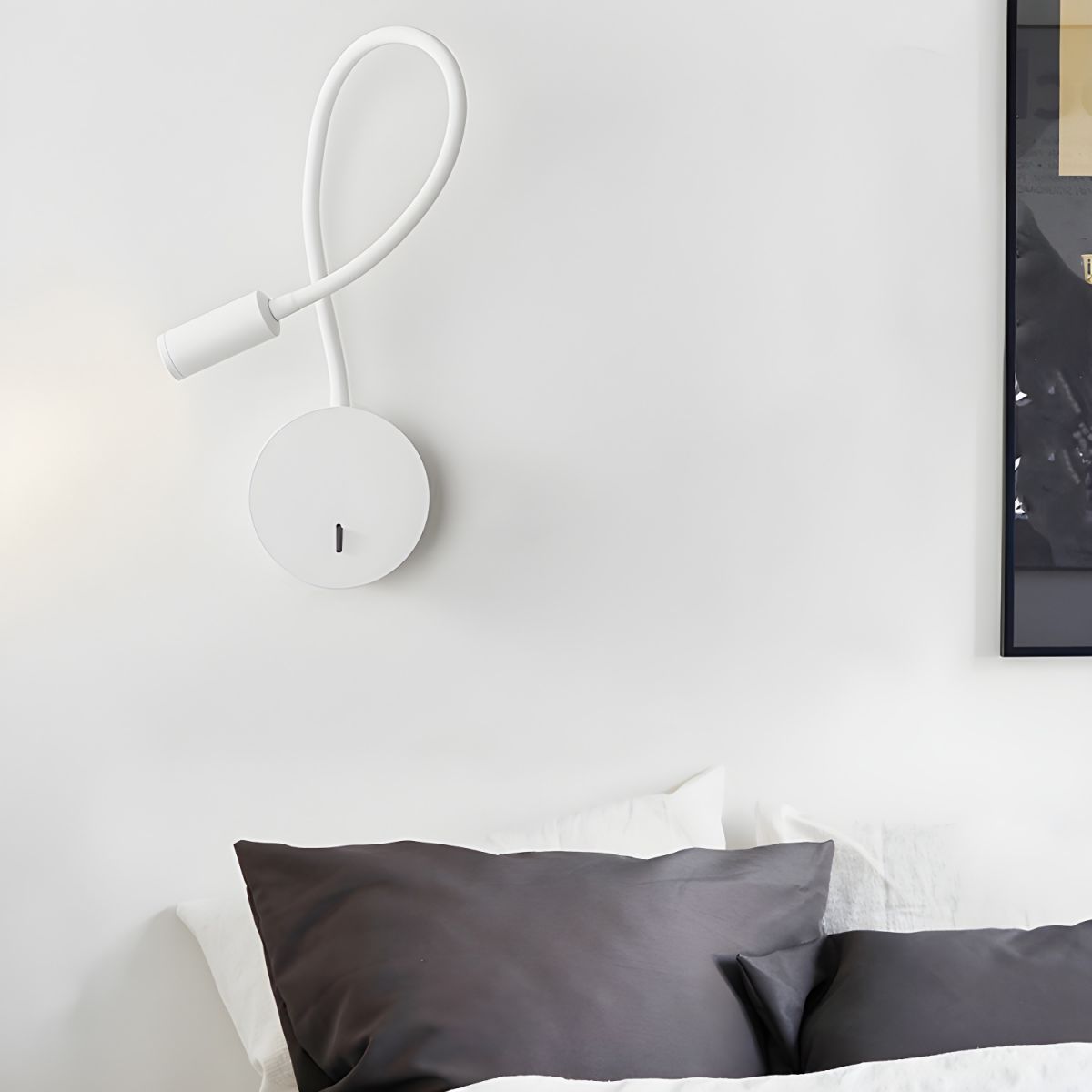 GYS LED Desk Lamp with Switch - 3W Flexible Reading Light in White/Black