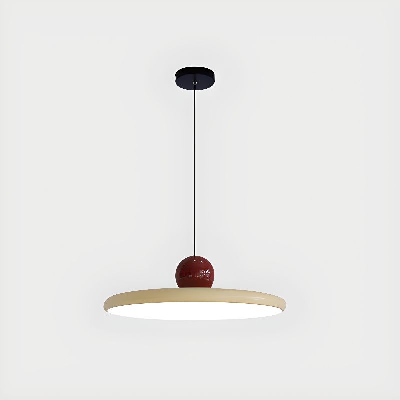 Nordic Cream LED Pendant Light - UFO Style for Living Room, Bedroom, Restaurant & Hotel Indoor Lighting