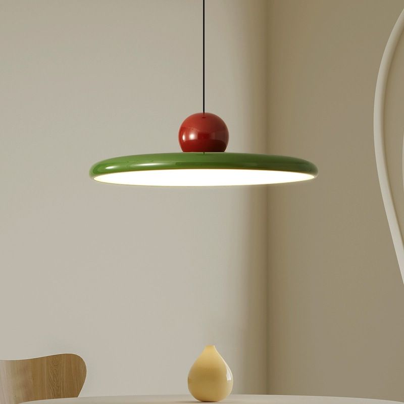 Nordic Cream LED Pendant Light - UFO Style for Living Room, Bedroom, Restaurant & Hotel Indoor Lighting