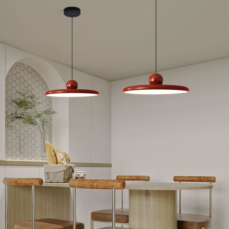 Nordic Cream LED Pendant Light - UFO Style for Living Room, Bedroom, Restaurant & Hotel Indoor Lighting
