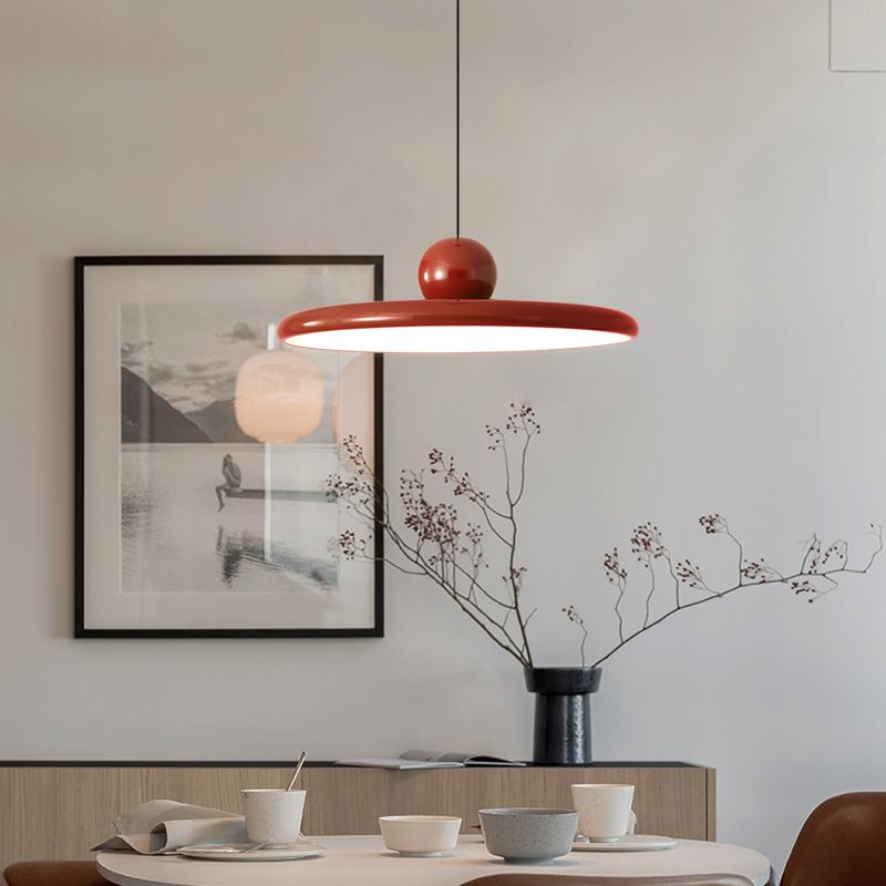Nordic Cream LED Pendant Light - UFO Style for Living Room, Bedroom, Restaurant & Hotel Indoor Lighting