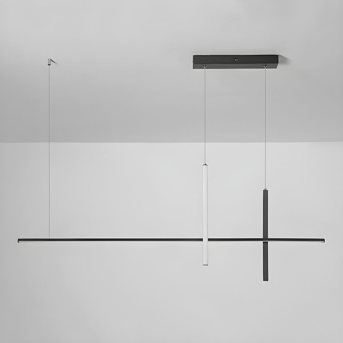Lustre Led minimaliste moderne dimmable noir pour Table salle à manger cuisine Bar Suspension éclairage Suspension Design Lustre