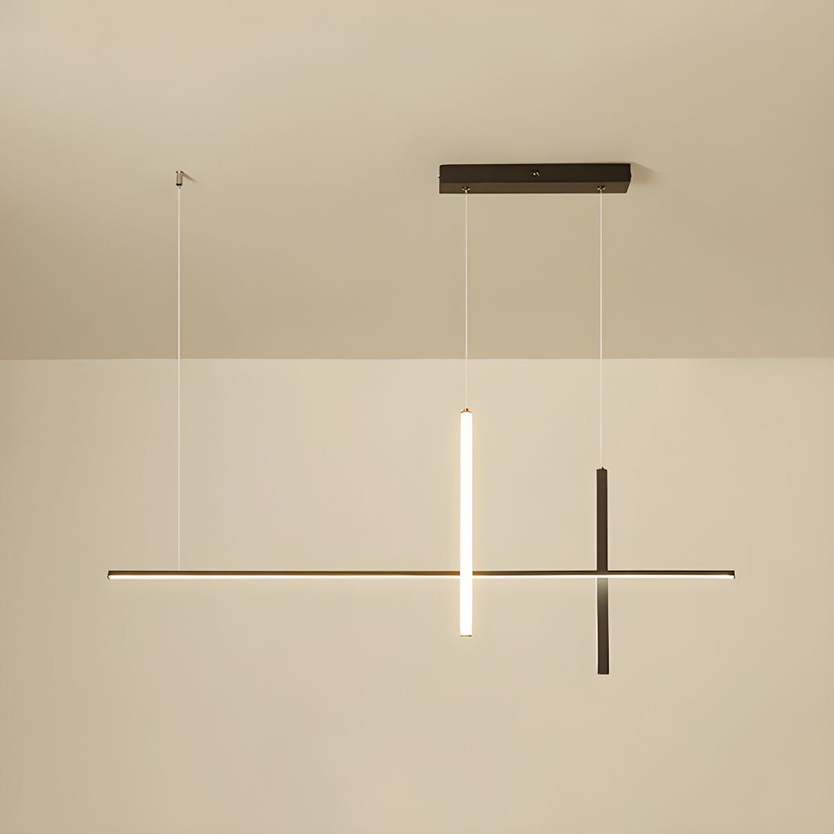 Lustre Led minimaliste moderne dimmable noir pour Table salle à manger cuisine Bar Suspension éclairage Suspension Design Lustre