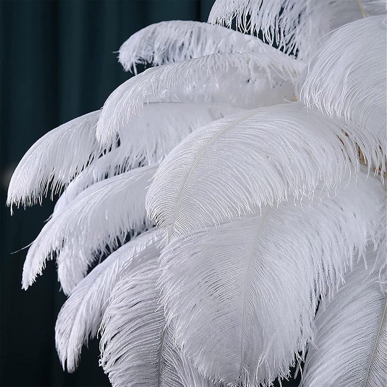 Nordic Decorative Floor Lamp with Ostrich Feathers and LED Lighting