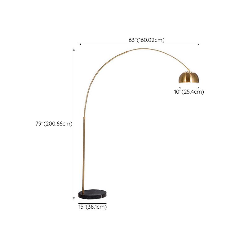Luxury Adjustable Nordic Fishing Floor Lamp with Marble Base and Remote