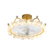Modern LED Ceiling Fan with Remote Control and Decorative Lighting