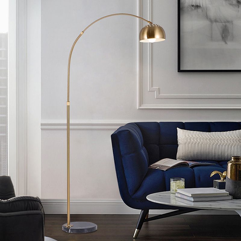 Luxury Adjustable Nordic Fishing Floor Lamp with Marble Base and Remote