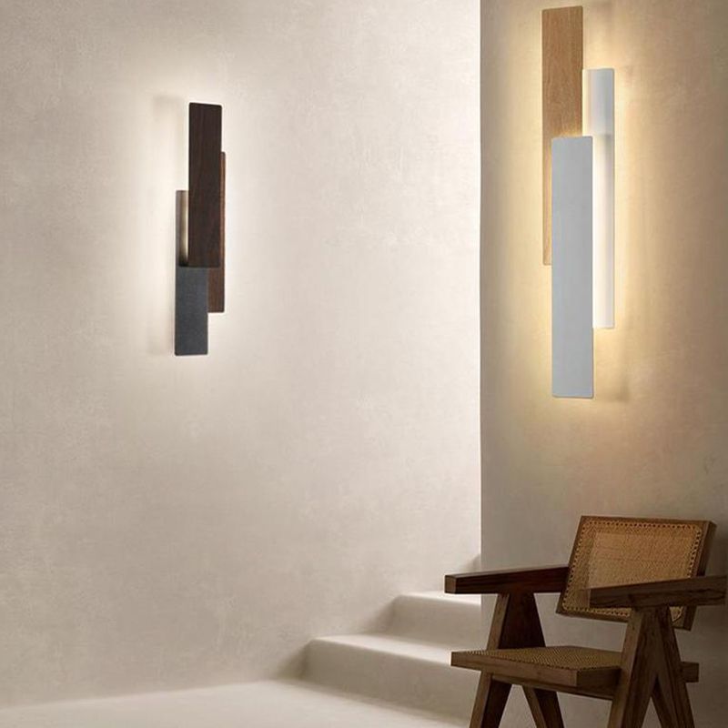 Modern Natural Wood Wall Sconce