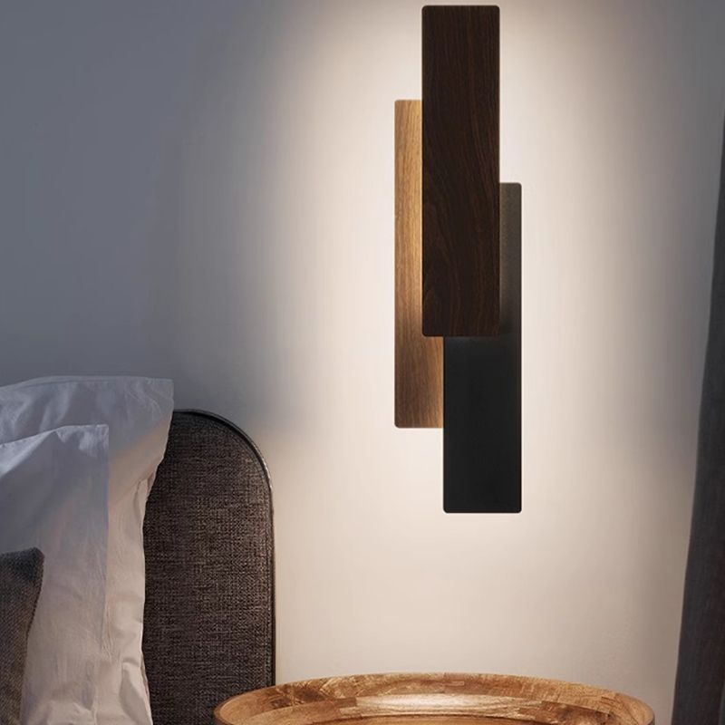 Modern Natural Wood Wall Sconce