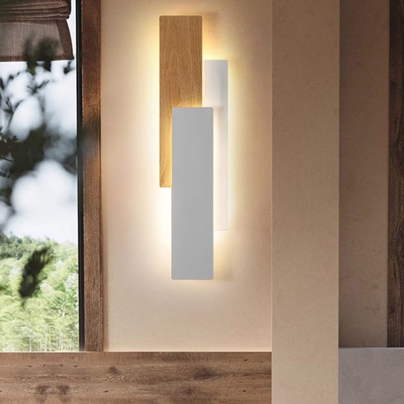 Modern Natural Wood Wall Sconce