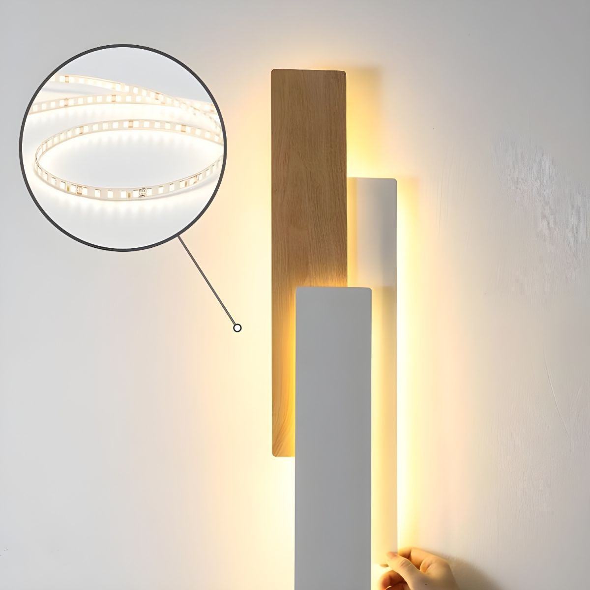 Modern Natural Wood Wall Sconce