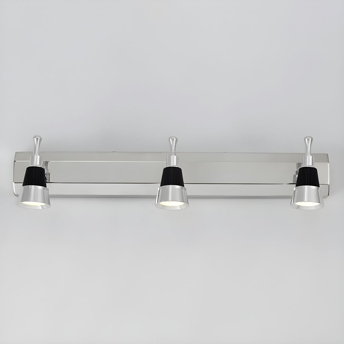 Chrome Mirror Bathroom Wall Sconce (2 or 3 Lamps)