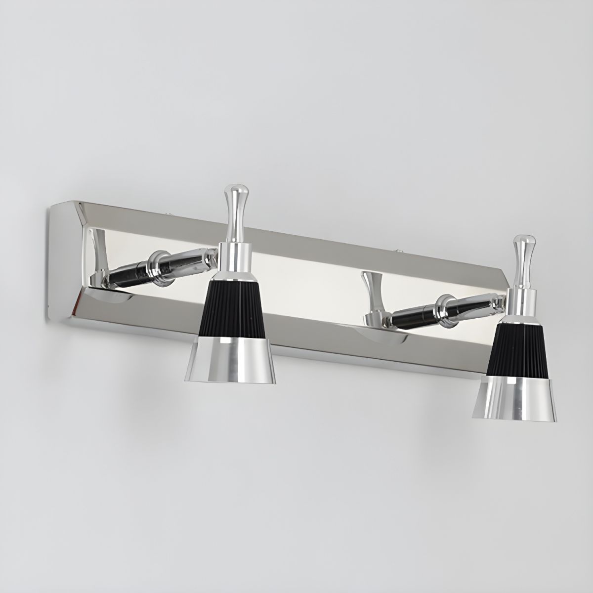 Chrome Mirror Bathroom Wall Sconce (2 or 3 Lamps)