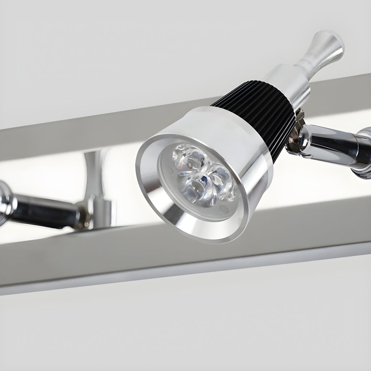 Chrome Mirror Bathroom Wall Sconce (2 or 3 Lamps)