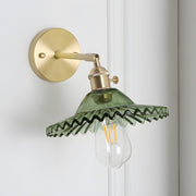 Gold LED Wall Sconce with Glass Shade