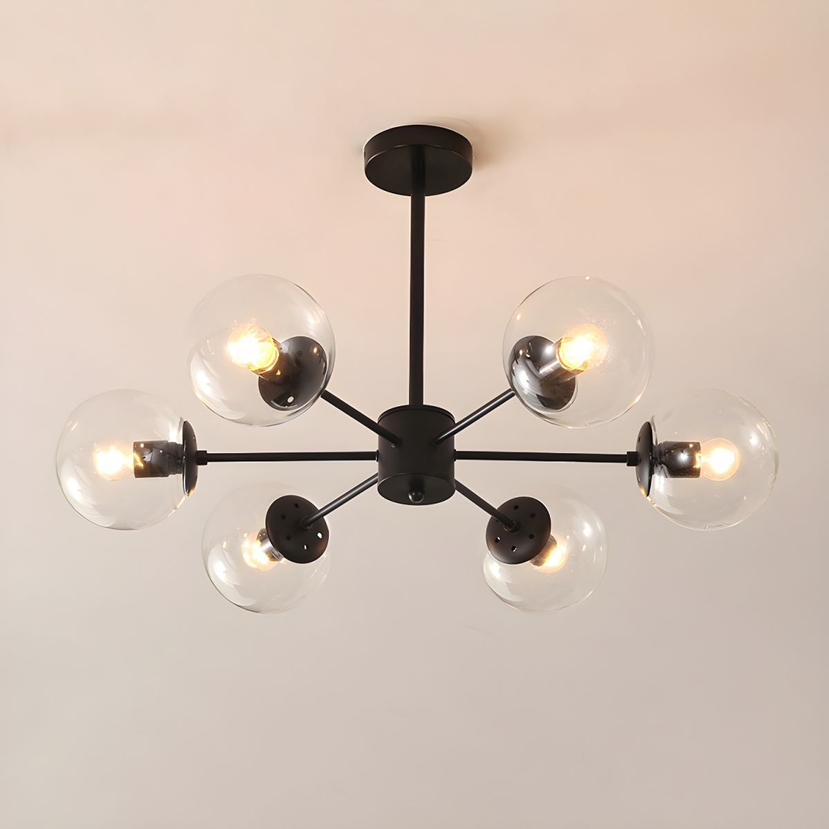 Elegant Chandelier with Glass Ball Accents