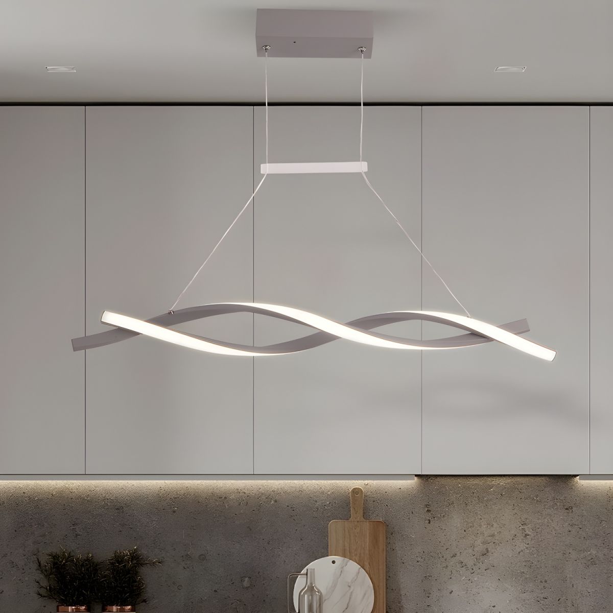 Callan Wave-Shaped LED Pendant Light