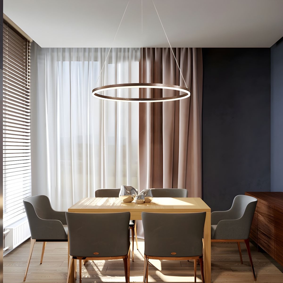 31.5" Modern LED Pendant Light Circle Design