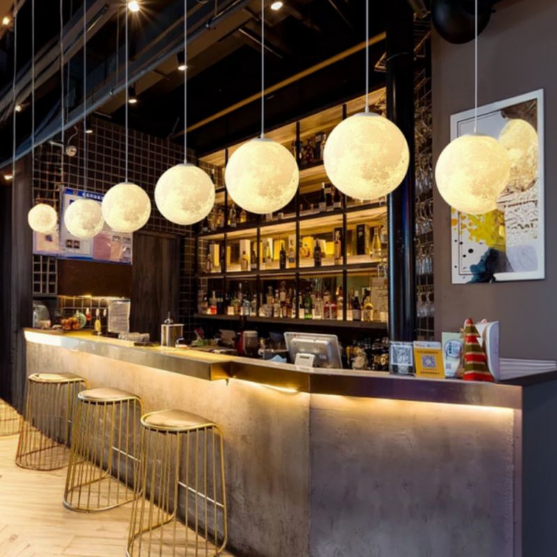 Sandyha Full Moon LED Hanging Light for Table Bar
