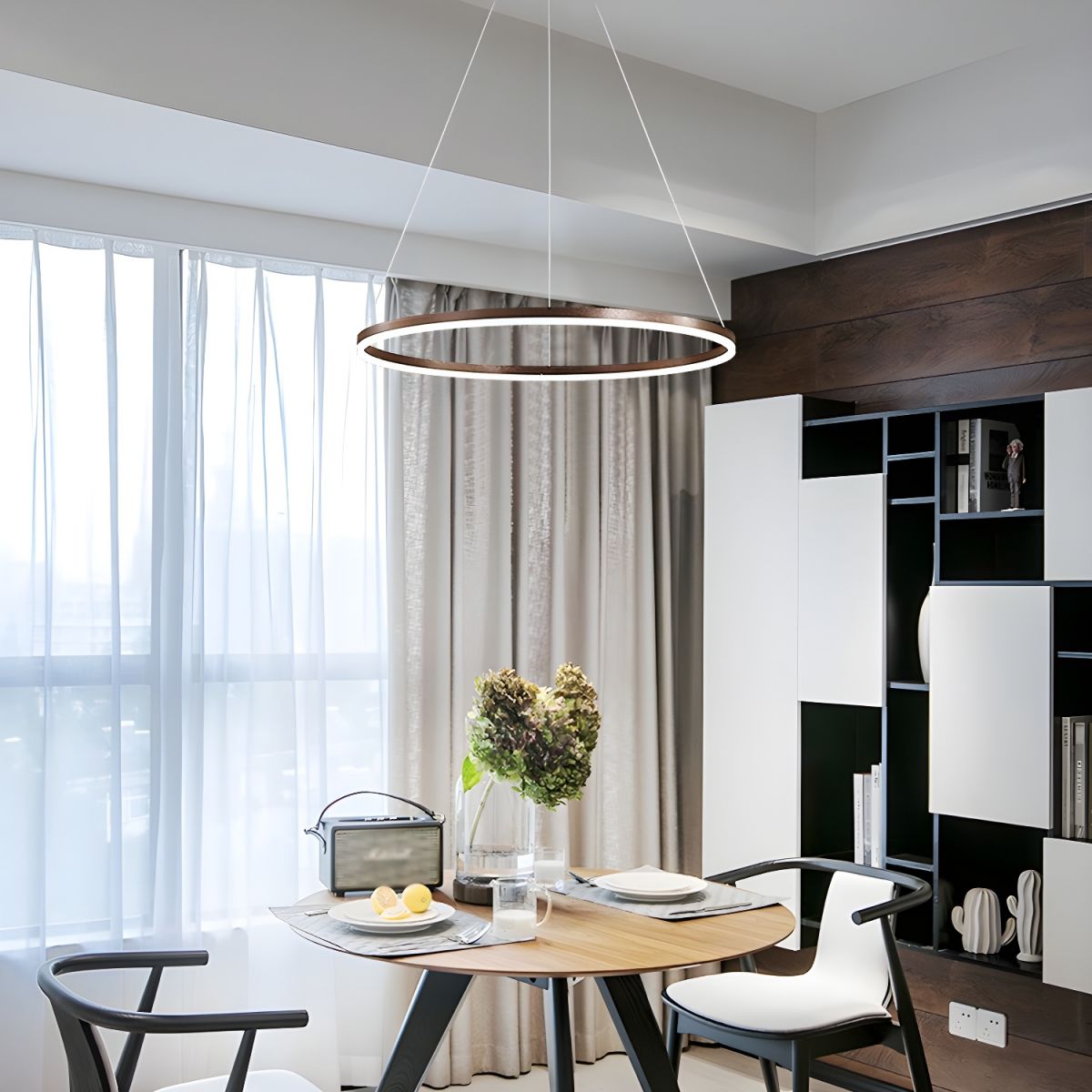 31.5" Modern LED Pendant Light Circle Design