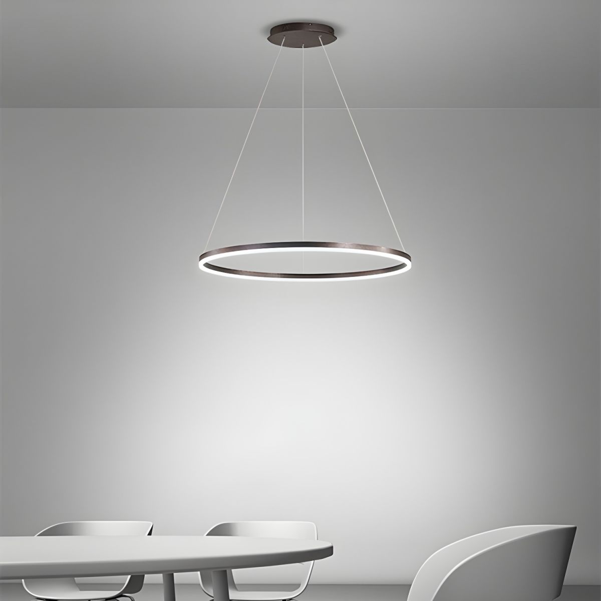 31.5" Modern LED Pendant Light Circle Design