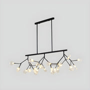 Modern LED Chandelier with Wooden Tree Branch Design