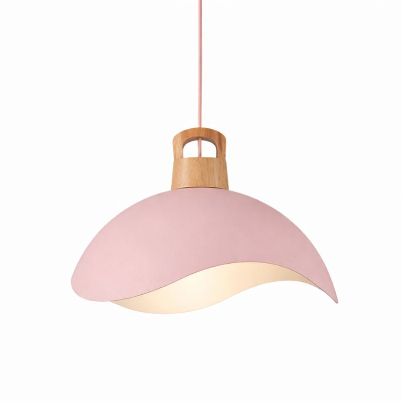 Modern Nordic Wood and Aluminum Pendant Light