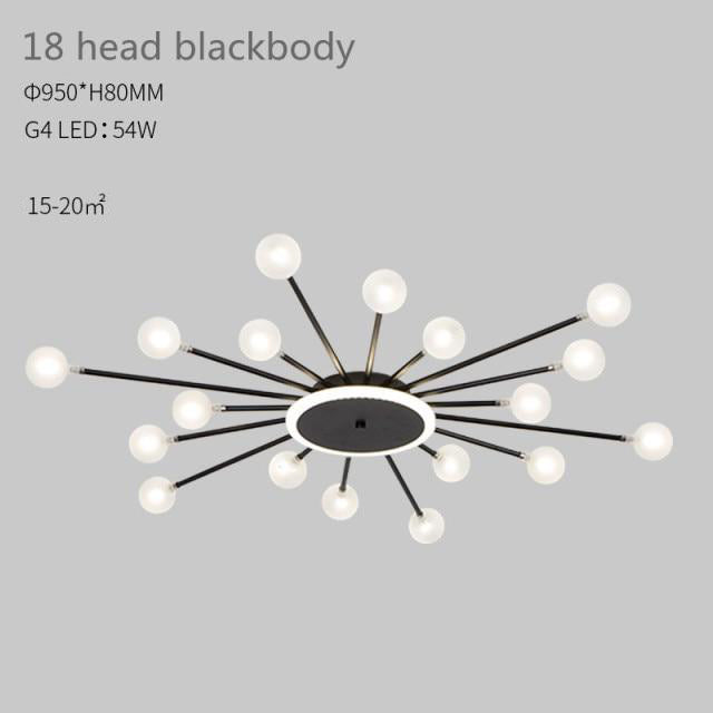 Modern LED Sun-Shaped Ceiling Light with Janira Beads