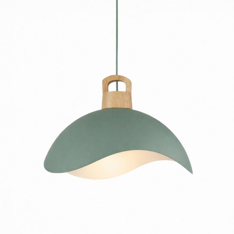 Modern Nordic Wood and Aluminum Pendant Light