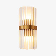 Luxury Gold LED Wall Sconce with Cascading Crystal Glass
