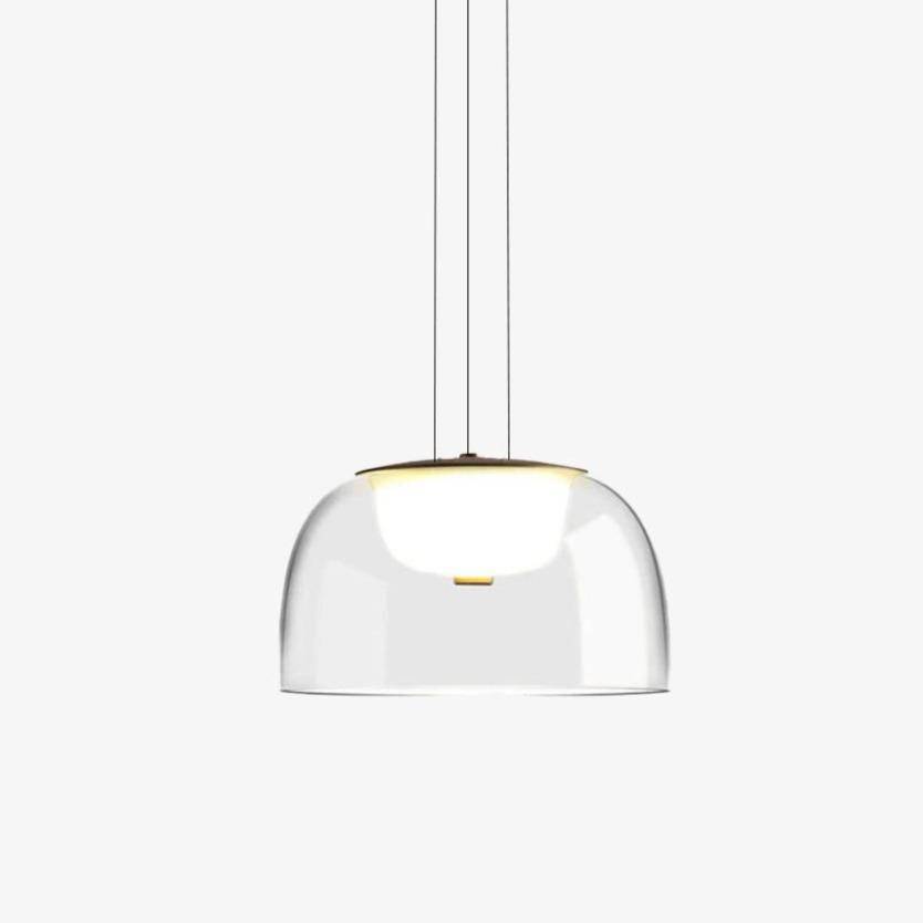 Modern Round Glass LED Pendant Light in Various Shapes