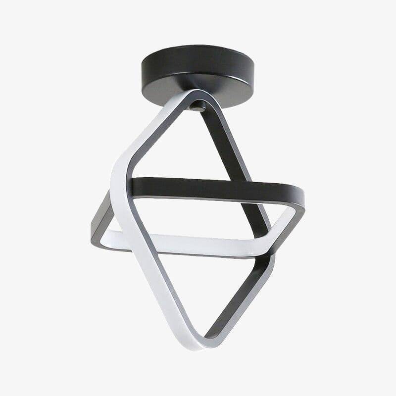 Modern LED Ceiling Light with Metal Ring for Balcony