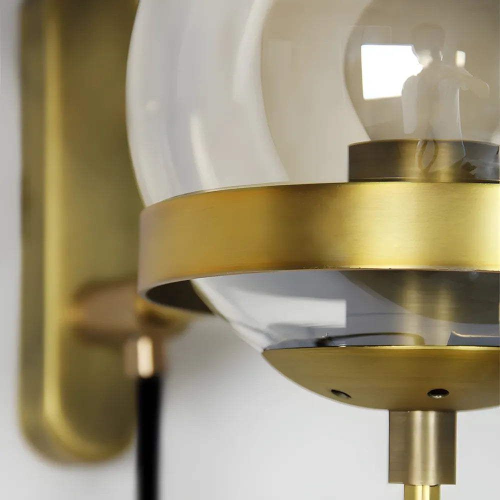 Metal LED Wall Sconce with Glass Globe