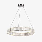 Luxury Gold LED Pendant Light with Glass Ring Design