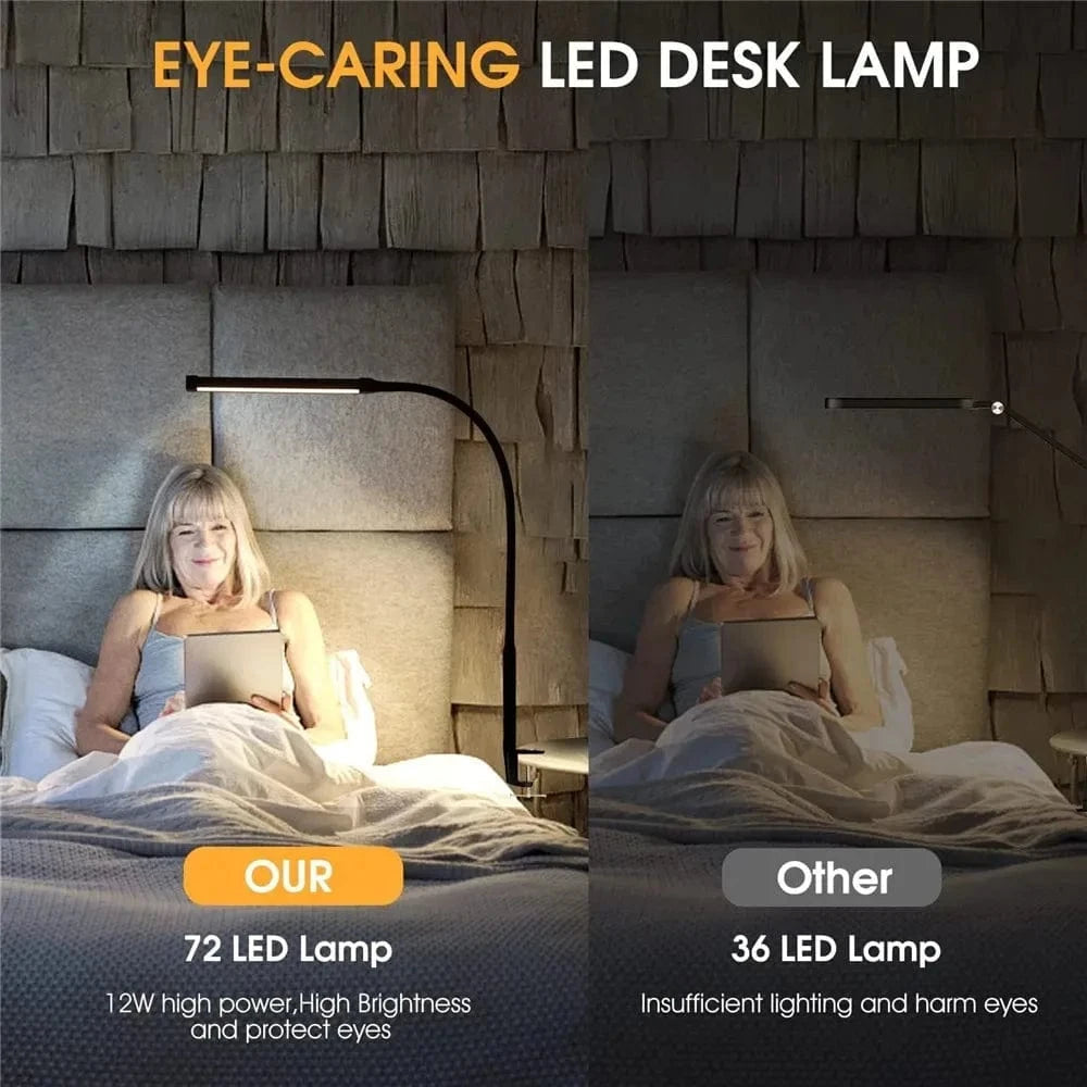 360° LED Clip Desk Lamp with 3 Modes & 10 Brightness Levels Norenza