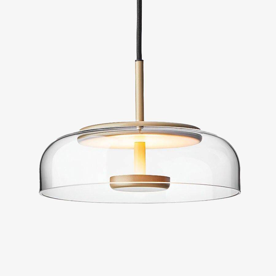 LED Suspension Light with Glass Shade and Luxury Finishes